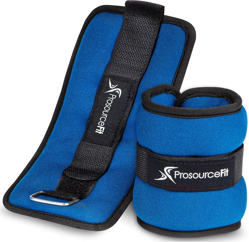 ProSourceFit Ankle/Wrist and Arm/Leg Weights Set of 2, Adjustable Strap 1 lb-5 lb, Adjustable Weight 15 lb, 10 lb, 7 lb for Men and Women - Image 1